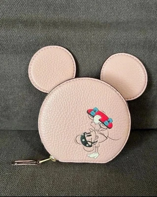 Coach Estuche Monedero Disney Mickey Mouse. Rosa Claro. Foto 1 de 4
