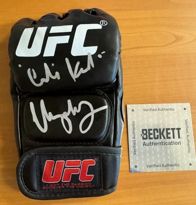 Подписанная бойцовская перчатка Урайджи Фабера UFC BAS Beckett сертификат подлинности с автографом Cali Kid - Изображение 1 из 4