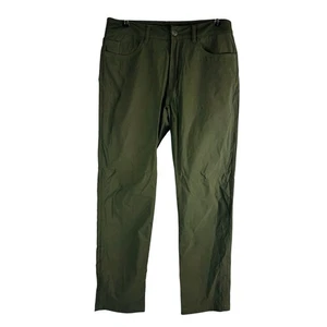 North Face Mens Sz 33 Pants Nylon Stretch Camping Hiking Green Performance - Picture 1 of 8