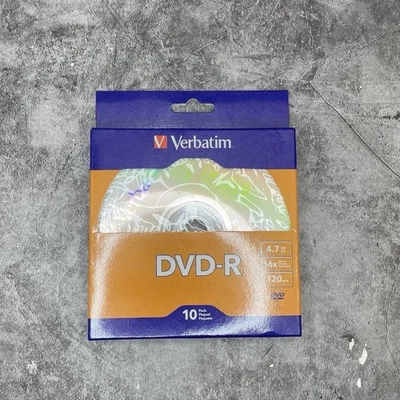 Verbatim DVD-R  Recordable Media 120 Min.Discs 4.7 GB 10 Pack Brand NIB - Image 1 of 2