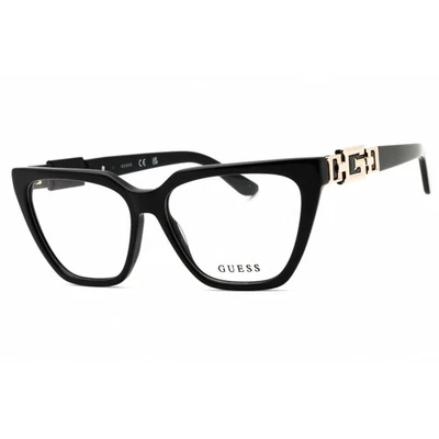 Guess Women's Eyeglasses Shiny Black Acetate Cat Eye Full Rim Frame GU2985 001 - Image 1 of 2