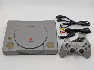 Sony PlayStation PS1 SCPH-5500 Console Tested Japan Controller AV Cable AC Adapt - Picture 1 of 13
