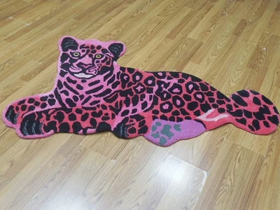 Tibetan Leopard Rug Shape Handmade Kids Boho Rug Aesthetic Rug 3x5 - Image 1 of 4