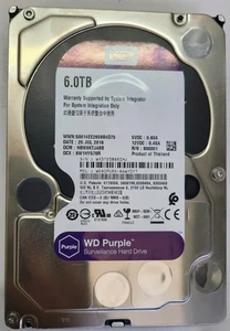 Western Digital WD60PURX 6 TB SATA III 3.5 in Surveillance Hard Drive - Picture 1 of 3