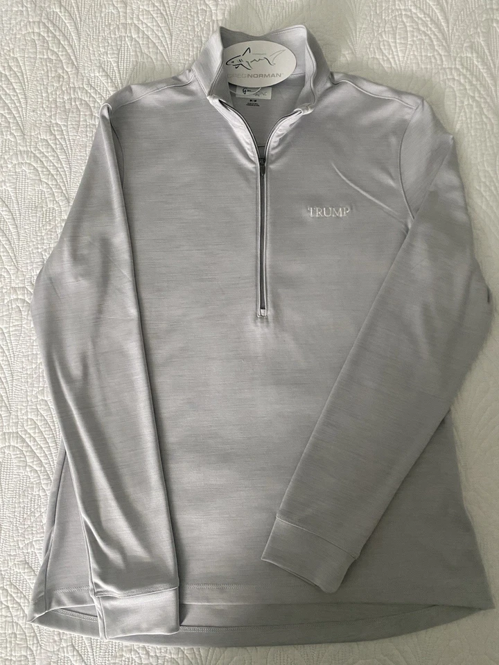  Pullover Greg Norman Trump Golf Mujer Media Cremallera Simulado Nuevo con Etiquetas Talla Pequeña Foto 1 de 4