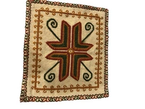 Indian Jute Kilim Cushion Cover Throw Pillow Square Home Decor Handmade Wool - Picture 1 of 5