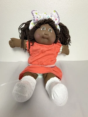De colección 1985 Cabbage Patch Kid niña afroamericana coletas hoyuelos Foto 1 de 4