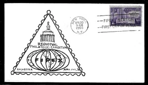 1076 3c Stamp (1956) FIFTH INTERNATIONAL EXHIBITION FDC BY ROCHESTER REGIONAL !! - Picture 1 of 1