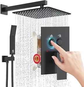 SR SUN RISE 12" Shower System Push Button Diverter, Wall Mounting SRSH-MBAJ1203 - Picture 1 of 9