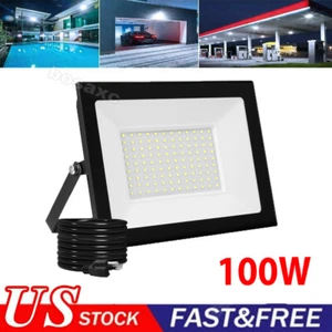 100W Watts LED Flood Light Spotlight Security Garden Outdoor Lamp W/ US Plug - Picture 1 of 12
