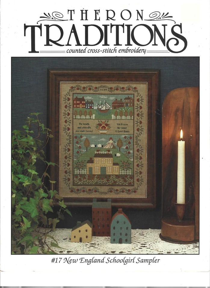 New England Schoolgirl Sampler Theron Traditions Cross Stitch Chart - Image 1 of 1