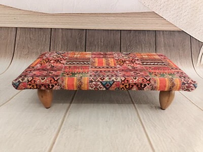 Versatile stool Bed tray with legs Ottoman for bed  Step stool Boho Pink stool - Image 1 of 4