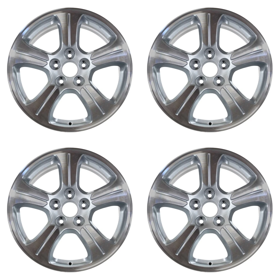New 18" Replacement Wheels Rims Set for Honda Pilot 2012-19 Machined with Silver - Image 1 of 1