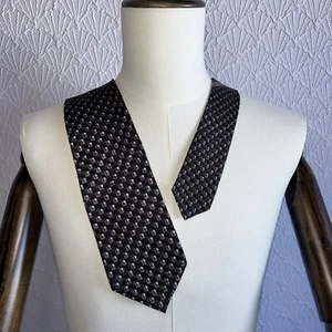 THE ANDOVER SHOP / JZ RICHARDS NECKTIE BLACK / PURPLE GEOMETRICAL TIE USA A125 - Picture 1 of 12
