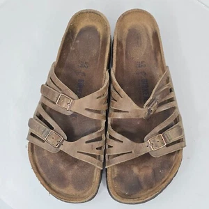 Birkenstock Granada Habana Sandals Women 42/11-11.5 Wide Softbed Brown Leather - Picture 1 of 19