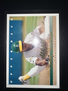 1993 Upper Deck #136 Rickey Henderson Oakland Athletics HOF