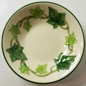 FRANCISCAN USA "IVY" 5 3/8" BERRY/DESSERT BOWLS - EMBOSSED IVY - SET OF 6 - Picture 1 of 5