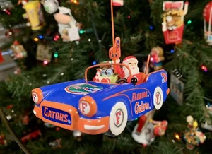 Danbury Mint FLORIDA GATORS Christmas VICTORY CAR Ornament: NCAA • Santa - Picture 1 of 11