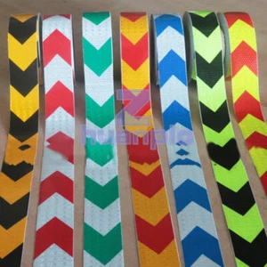 2" 5CM Warning Conspicuity Tape Sticker Blue Black Yellow Arrow Reflective 1-3M - Picture 1 of 1