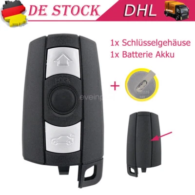 Schlüssel Gehäuse +Batterie Akku LIR2025 für BMW 3er E90 E91 E92 E93 5er E60 E61 - Bild 1 von 4