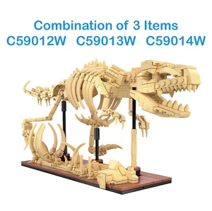 CaDA Steine Dinosaurier Fossilien - Velociraptor, Triceratops, Stegosaurus & T Rex - Bild 1 von 14