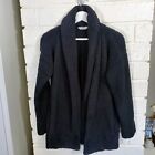 Vineyard Vines Jacket Womens XXS Black Sherpa Fleece Open Front Pockets