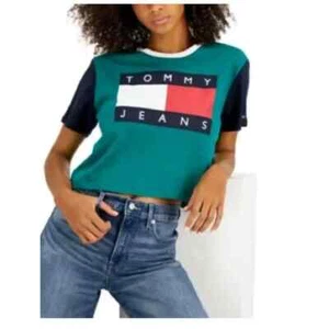 Blusa Top Camiseta Color Block‎ Talla XL Verde.   - Imagen 1 de 1