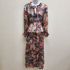 Anthropologie Womens The Marais Maxi Dress Size XS Petite Floral Cottgaecore