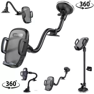 360° Car Universal Mobile Phone Holder Black Dashboard Suction Mount Windscreen - Picture 1 of 11