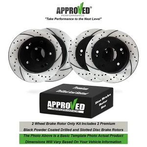 Front & Rear Drilled/Slotted Rotors Fits Outlander/Outlander Sport With Man PB - Picture 1 of 10