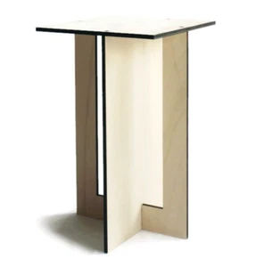 Stylish Square Laser Cut Wood End Table for Living Room - Inspired by Fibonacci - Picture 1 of 6