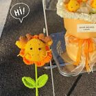 Crochet Flowers DIY Flower Bouquet Hand Woven Flower  Girl Birthday Gift