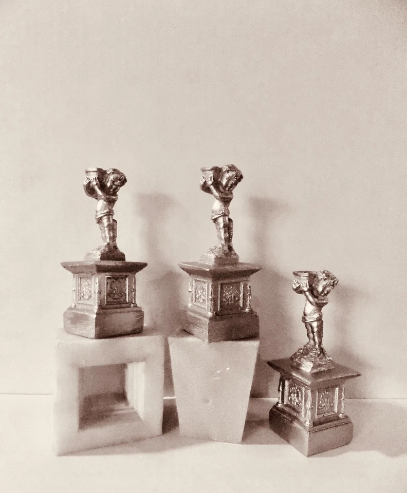 Puppenhaus Cherub auf Sockel/Sockel 1/12 Maßstab Silikon Gummiformen