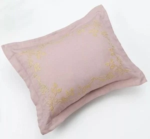 CHAPS Home BRITTANY Bedding PILLOW Size: 16 x 20 in NEW Embroidered MAUVE - Picture 1 of 5