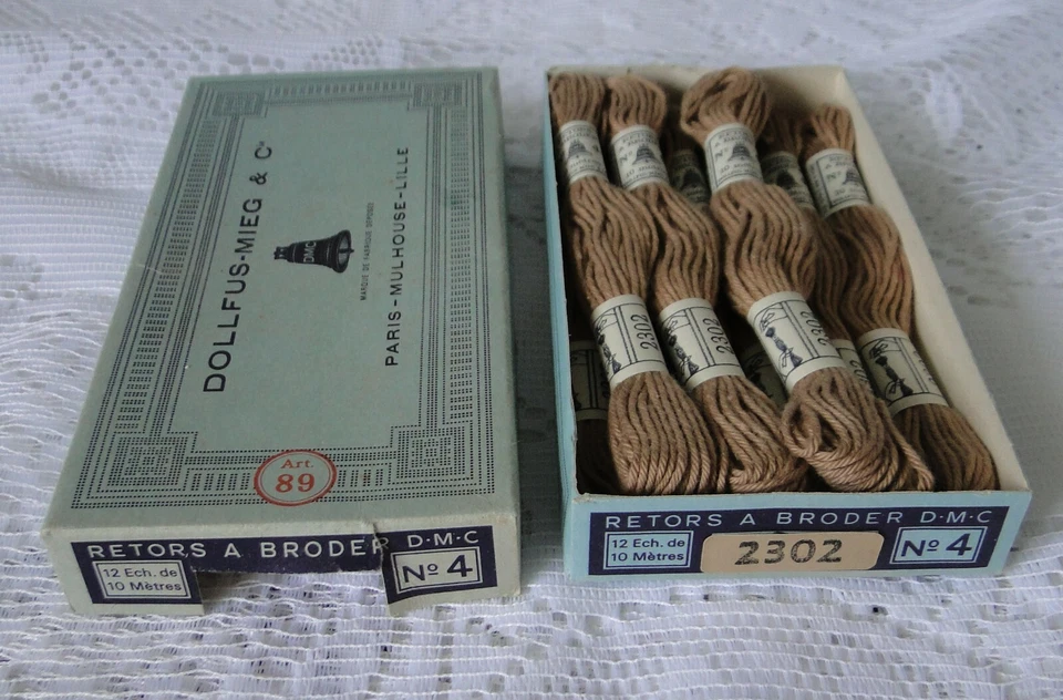 DMC Dollfus Mieg 9 Skeins Cotton Twisted Yarn to Embroider art.89 No. 4 Ref 2302 - Image 1 of 1