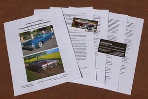 1961 -1967 Lincoln Convertible TOP TROUBLE SHOOTER 10 Page Manual - Bild 1 von 1