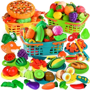 Play Food Set for Kids Kitchen- 100 Pcs Kitchen Food Toy for Toddlers, Cuttin... - Picture 1 of 1