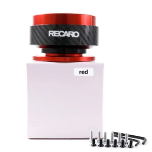 RECARO Red Carbon Fiber Steering Wheel Quick Release Hub Snap Off Boss Kit - Picture 1 of 5