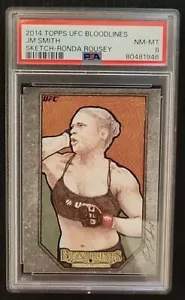 2014 Topps UFC Bloodlines Ronda Rousey Sketch 1/1 PSA 8 - Picture 1 of 2