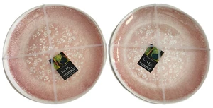 Nicole Miller 11” Dusty Rose Pink Floral Melamine Dinner Plates Set of 8 - Picture 1 of 4