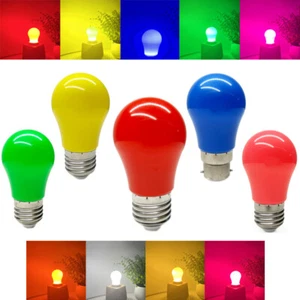 Colored LED Light Pear Shaped Bulb E27 B22 Red Yellow Blue Green White 110V 220V - Picture 1 of 23