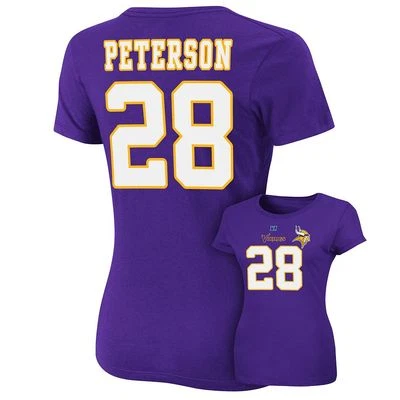 ($48) Camisa Jersey Minnesota Vikings ADRIAN PETERSON NFL MUJER/MUJER (xl) Foto 1 de 2