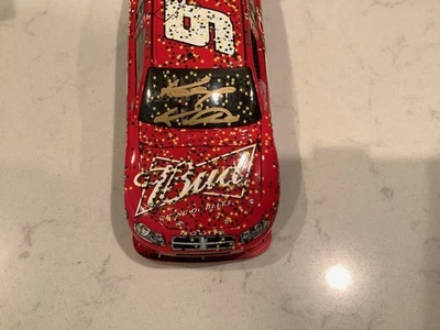 KASEY KAHNE AUTOGRAPHED 2008 DODGE CHARGER BUDWEISER COKE 600 WIN DIECAST & CARD - Image 1 of 4