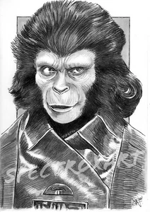 THE PLANET OF THE APES ORIGINAL ART "Zira" by Spectroxart - Picture 1 of 3