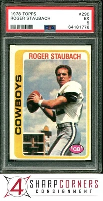 Roger Staubach Cowboys Hof 1978 Topps #290 PSA 5 Foto 1 de 2