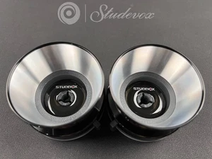 2X Studevox Metal Black NAB Hub Adapters For Open Reel to Reel Tape Recorders - Picture 1 of 6