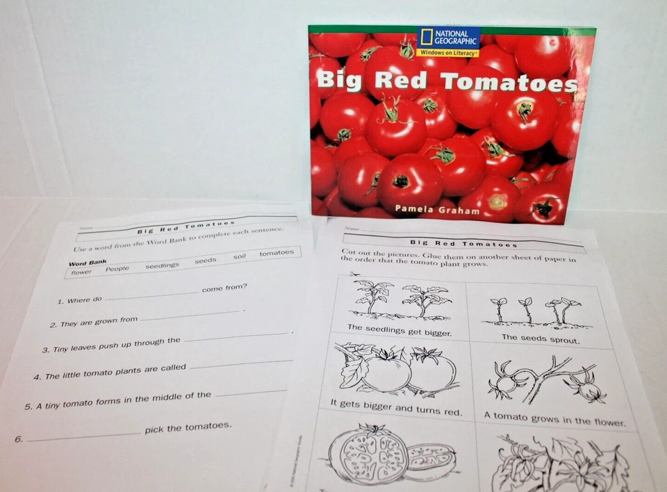 National Geographic Book : Big Red Tomatoes by Pamela Graham + 2 Worksheets - Image 1 of 1