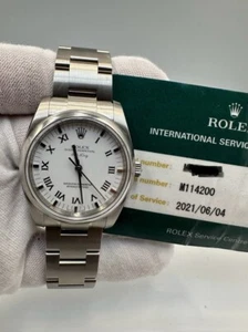 2021 RSC Rolex Air-King 34mm Steel Oyster White Roman Numeral Dial 114200 - Picture 1 of 9