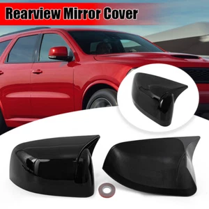 Gloss Black Mirror Covers Cup For Jeep Grand Cherokee/ Dodge/Durango 2011~2021 - Foto 1 di 10