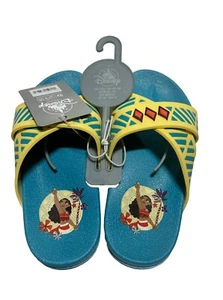 Moana Flip Flop Slides Sandals Shower Beach Shoes Disney Parks NWT US Size 13/1 - Picture 1 of 6